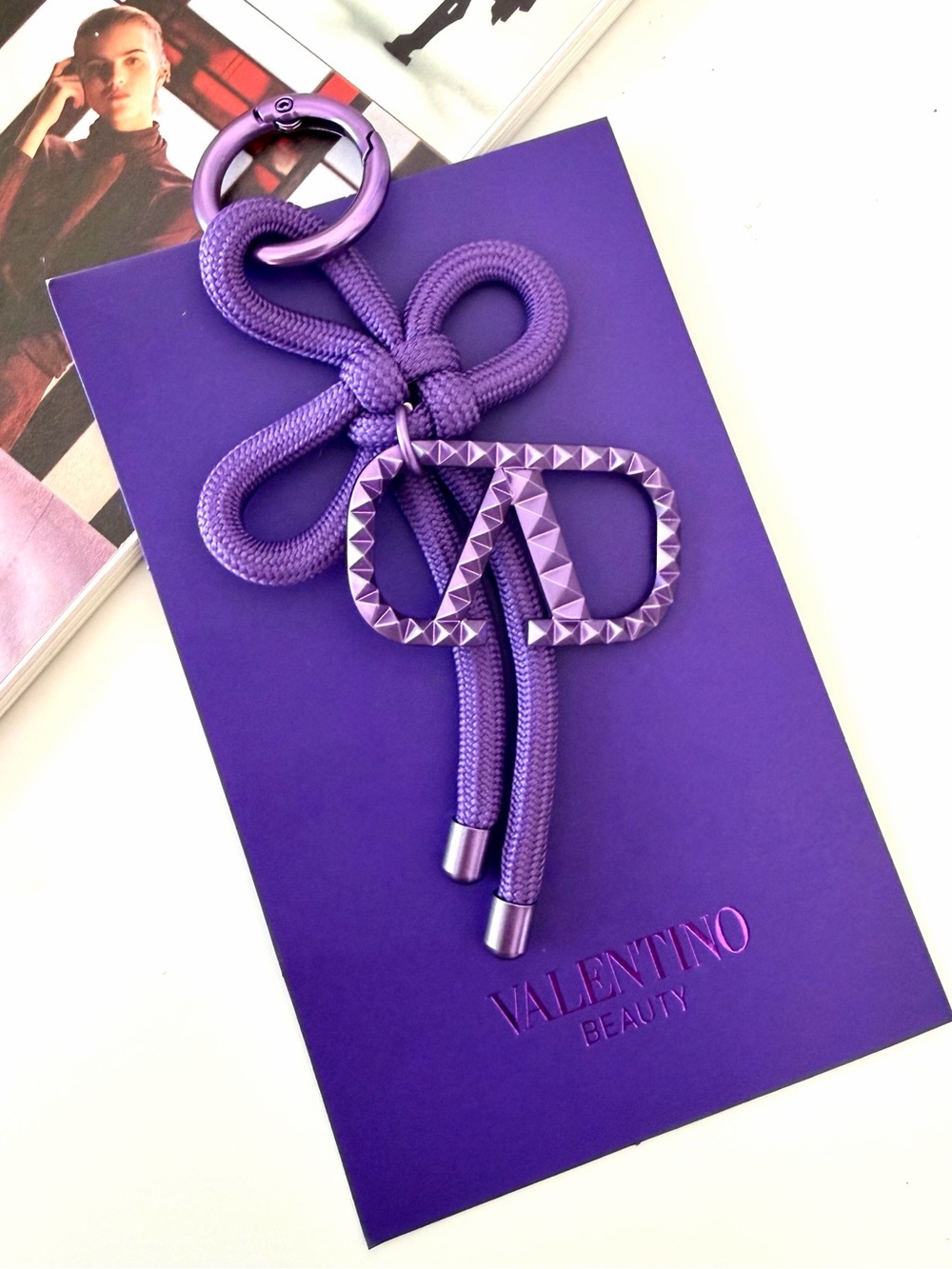 Valentino Purple Knot Keychain/Bag Charm